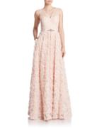 Adrianna Papell Rosette Gown