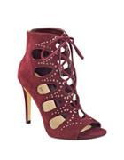Ivanka Trump Dazy Embellished Suede Lace-up Booties