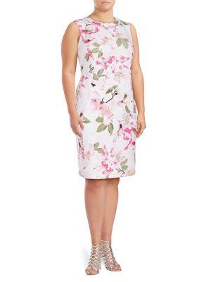 Calvin Klein Plus Floral Printed Sheath Dress