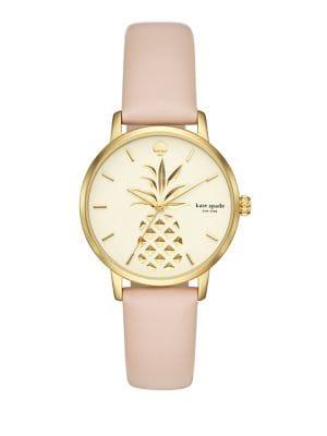 Kate Spade New York Metro Leather-strap Watch