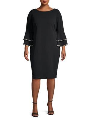 Calvin Klein Plus Tiered Bell-sleeve Dress
