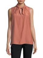 Lafayette 148 New York Ophelia Silk Tie-neck Blouse