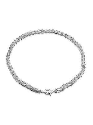 Lord & Taylor Sterling Silver Link Chain Bracelet