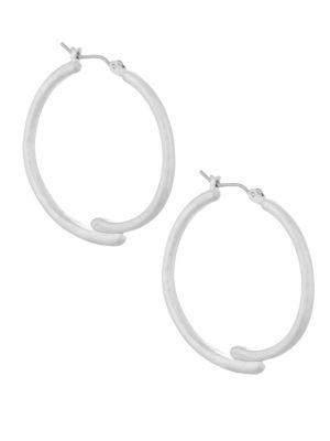 The Sak Large Overlap Textured Hoop Earrings