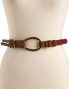 Lauren Ralph Lauren Tri-strap Leather Belt