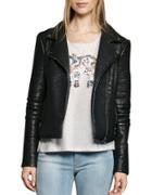 French Connection Faux Leather Moto Jacket