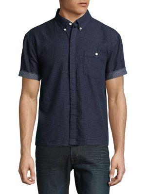 Joe's Jeans Polka Dot Cotton Button-down Shirt