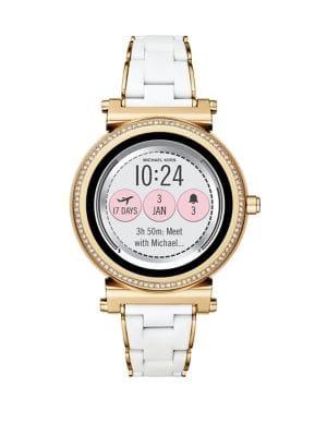 Michael Kors Access Sofie Touchscreen Goldtone Silicone Strap Smart Watch