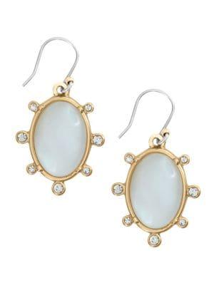 Lucky Brand Talisman Trends Goldtone & Mother-of-pearl Spoke Disc Drop Earrings