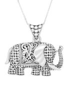 Lord & Taylor 925 Sterling Silver Beaded Elephant Pendant