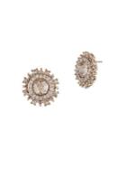 Marchesa Crystal Round Button Stud Earrings