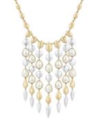 Lucky Brand Land And Sea Faux Pearl And Crystal Statement Necklace