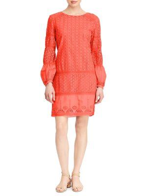 Lauren Ralph Lauren Floral Eyelet Cotton Dress