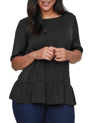 Junarose Plus Snerle Short-sleeve Top