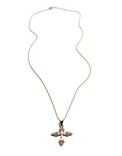 Lord & Taylor 14k Yellow Gold Cross Necklace