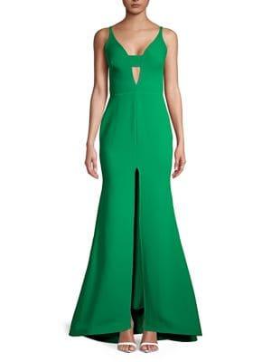 Nicole Bakti Cut-out Sleeveless Gown