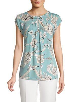 Karl Lagerfeld Paris Printed Bow-neck Blouse