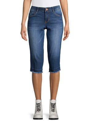 Democracy Frayed Hem Denim Skimmer Jeans