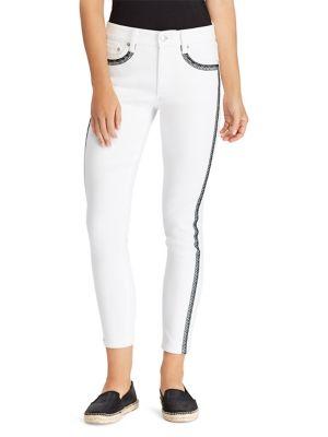 Lauren Ralph Lauren Striped Skinny Jeans