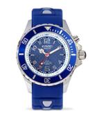 Kyboe Power Blue Silicone And Stainless Steel Watch, 400815