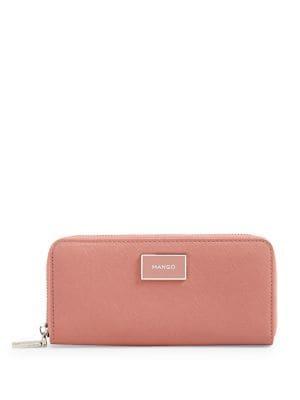 Mango Faux Leather Zip-around Wallet