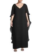 Xscape Plus Ruffled V-neck Gown