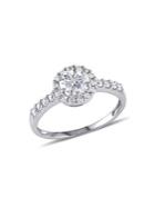 Sonatina Halo 14k White Gold & Diamond Engagement Ring