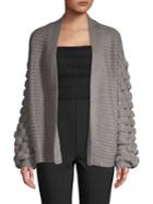 Harlow & Rose Bubble-sleeve Knit Cardigan