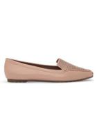 Me Too Almond Alegra Perforated Leather Loafers