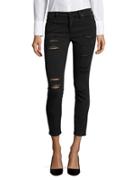 Design Lab Lord & Taylor Distressed Cropped Jeans