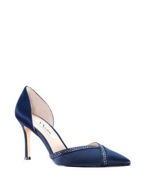 Nina Diora Embellished Satin D'orsay Pumps