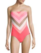 Vince Camuto Camella Stripe Strapless One-piece Swimsuit