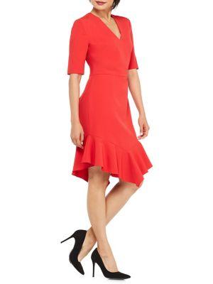 Maggy London Ruffle Flounce Dress