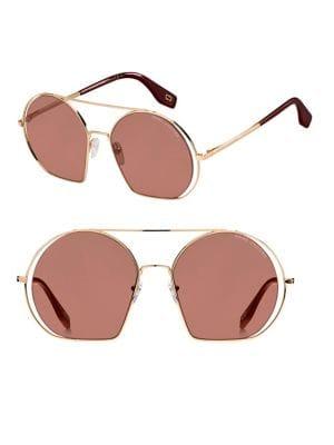 Marc Jacobs 56mm Geometric Round Sunglasses