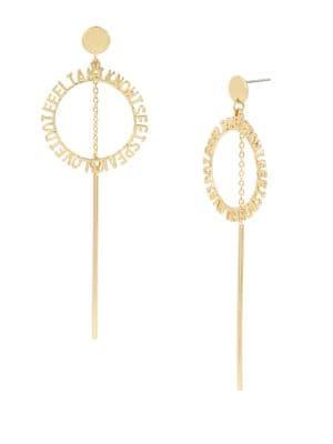 Bcbgeneration Affirmation Goldtone Circle & Stick Drop Earrings