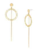 Bcbgeneration Affirmation Goldtone Circle & Stick Drop Earrings