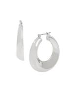 Robert Lee Morris Bold & Beautiful Silvertone Sculptural Wide Hoop Earrings