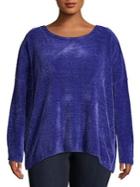 Lord & Taylor Plus High-low Long-sleeve Sweater