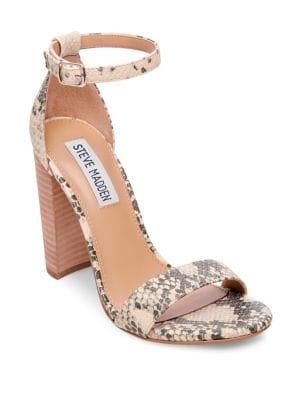 Steve Madden Carrson Snake Block Heel Sandals