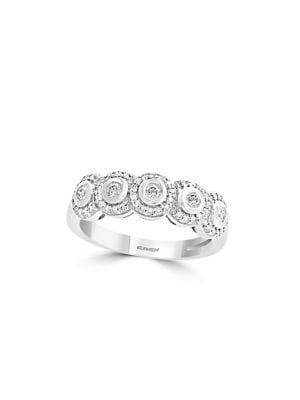Effy Pave Classica 14k White Gold & 0.36 Tcw Diamond Band Ring