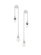 Swarovski Rhodium-plated Canopy Chain Pierced Earrings