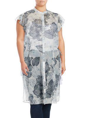 Vince Camuto Plus Floral-print Tunic