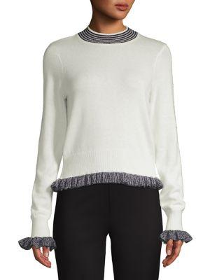 French Connection Alexa Knit Ruffle Top