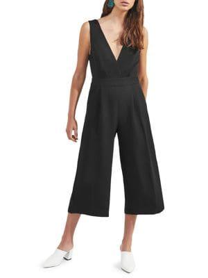 Miss Selfridge Pleated Cropped Jumpsuit