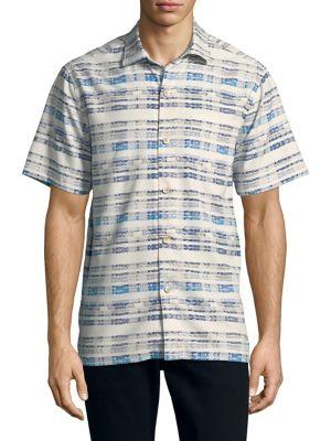 Tommy Bahama Breaker Bay Striped Short-sleeve Button Down