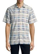 Tommy Bahama Breaker Bay Striped Short-sleeve Button Down