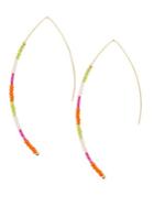 Bcbgeneration Angeleno Summer Bright Color Beaded Threader Earrings