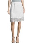 Imnyc Isaac Mizrahi Lace-eyelet A-line Skirt