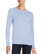Lord & Taylor Seam Accented Cashmere Pullover Sweater