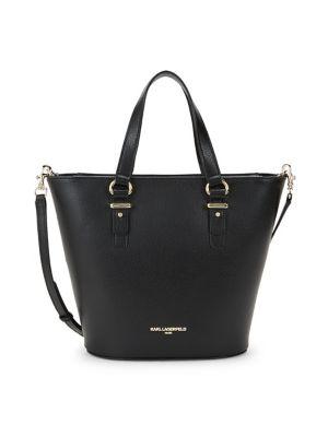 Karl Lagerfeld Paris Ellie Leather Crossbody Tote